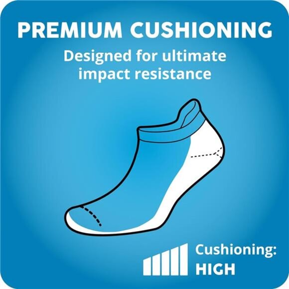 Unisex Adult Hidden Comfort Performance No Show Athletic Running Socks (1 Pair) - Picture 6 of 7